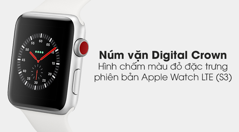 Apple Watch S3 LTE 38mm viền nhôm dây cao su